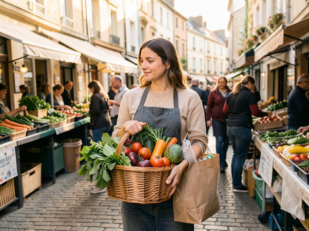 Courses du quotidien rapportées et rangées à domicile