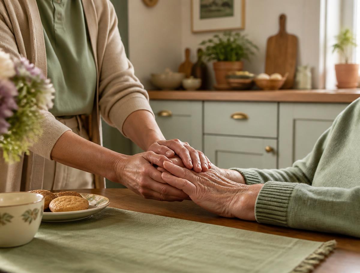 Accompagnement bienveillant d'une personne âgée à domicile